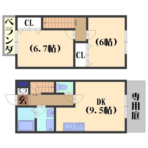 パレヴェール（102） 間取り図画像