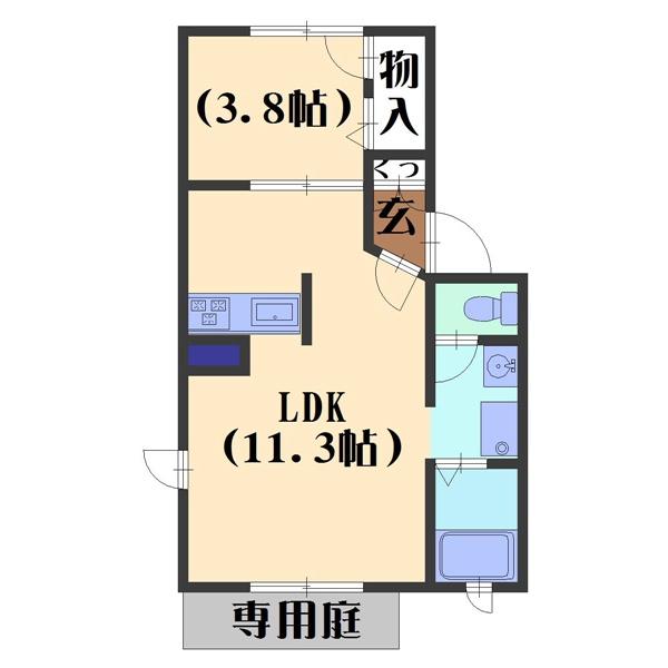 ハイエスト京都桂川（102） 間取り図画像