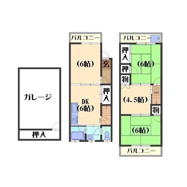 奥海印寺太鼓山(一戸建) 間取り図画像