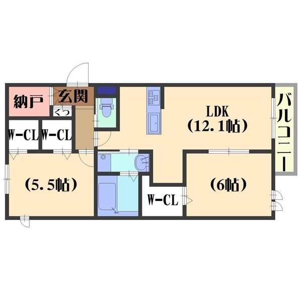 オプレジール鴨川（303） 間取り図画像
