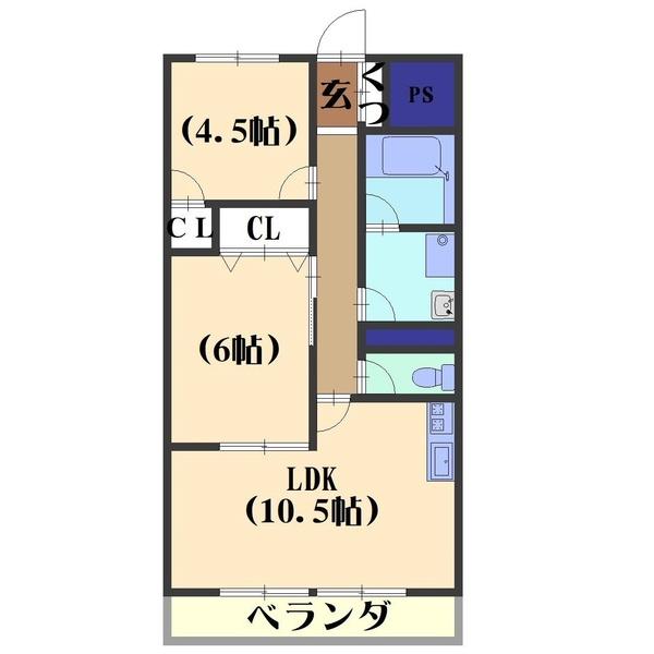 安井マンション（3-C） 間取り図画像