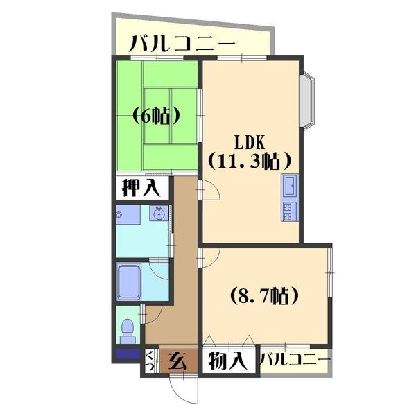 アグラード長岡京（406） 間取り図画像