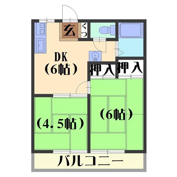 ハイツ白井B棟（203） 間取り図画像