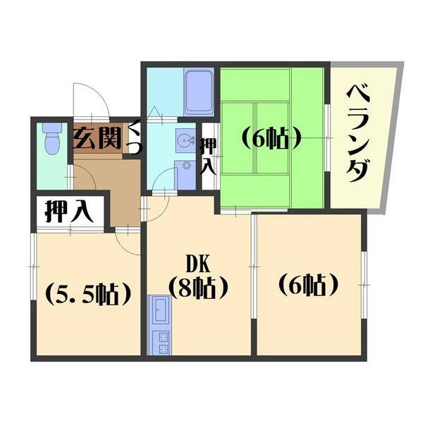 カーサIKUSHIMA（207） 間取り図画像