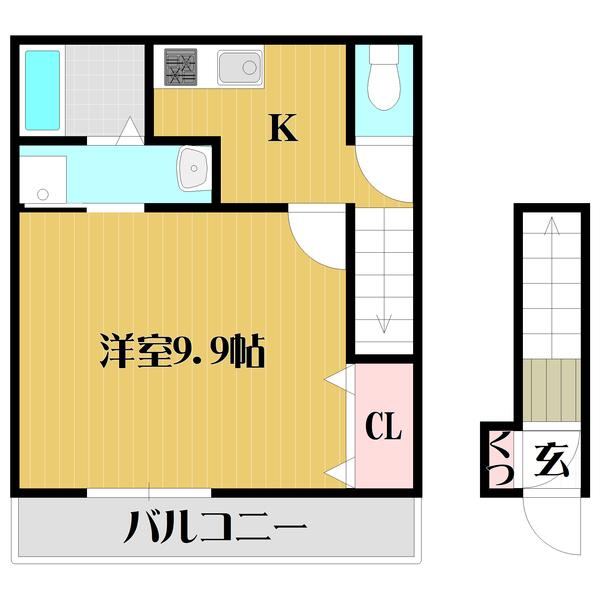 エステイトE桂川B棟（205） 間取り図画像