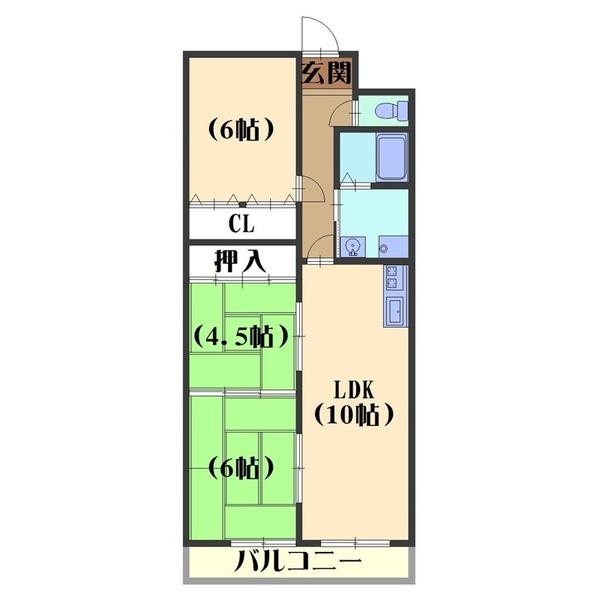 ラ・メゾン・ボヌール（407） 間取り図画像