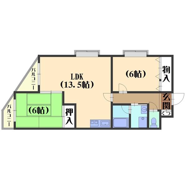 ロイヤル清涼（308） 間取り図画像