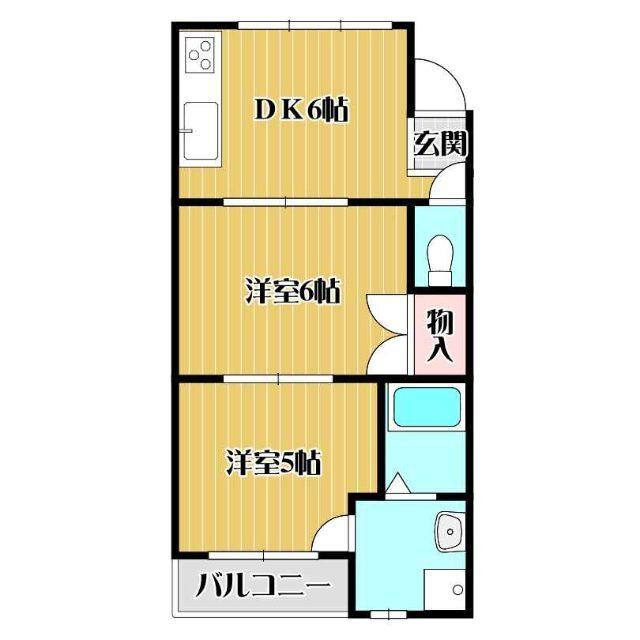 西向日ハイツ（107） 間取り図画像