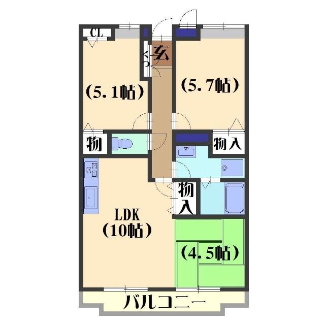 エスポワールKYO（401） 間取り図画像