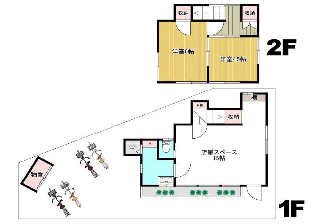 店舗付住宅　久貝三丁目 間取り図画像