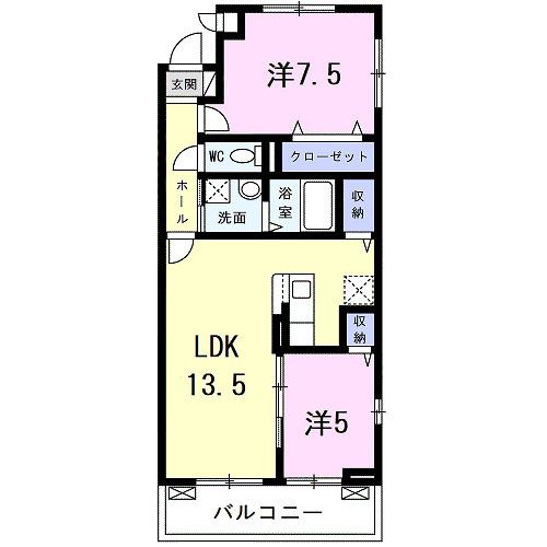 ｇｌａｎｚ　ＣＬＫ　いちご館（201） 間取り図画像