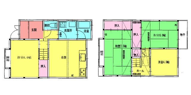 緑が丘(一戸建) 間取り図画像