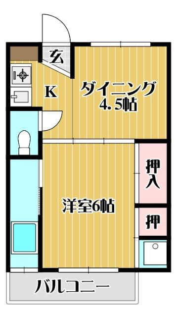 ビレッジハウス長岡（2-408） 間取り図画像