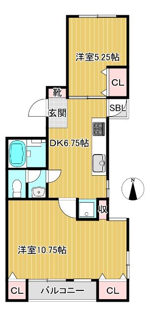 御池ロイヤルマンション（4B） 間取り図画像
