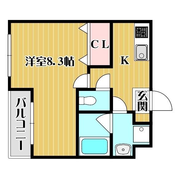 COLORLY Life 長岡京（403） 間取り図画像