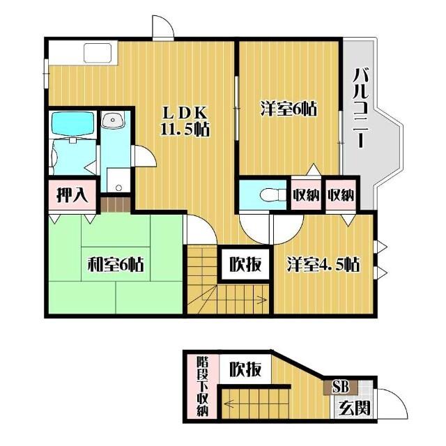 グリーンヒロ（202） 間取り図画像