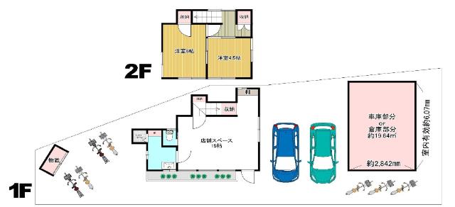 店舗付住宅　久貝三丁目 間取り図画像