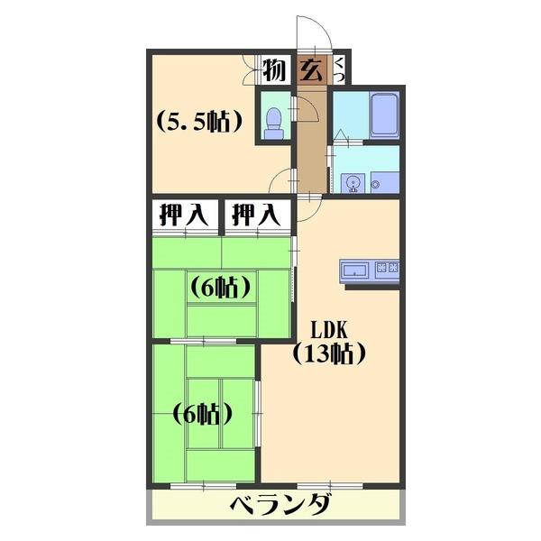 エスペランス（203） 間取り図画像