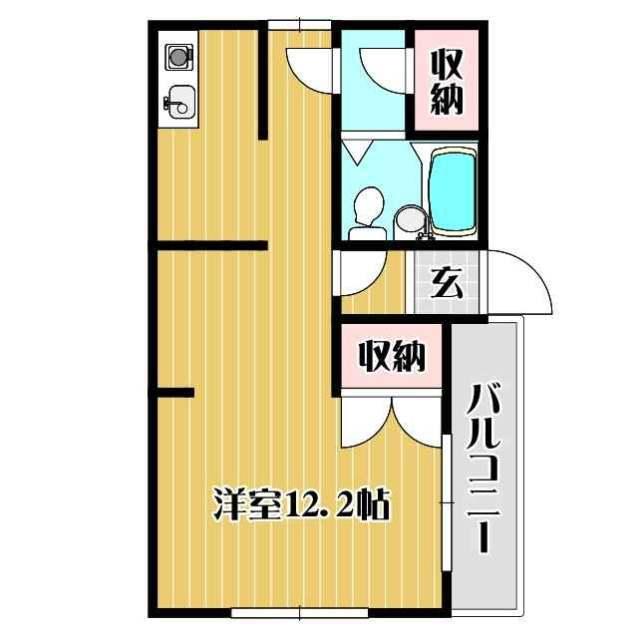 エバグリーンヴィラ小佃（102） 間取り図画像