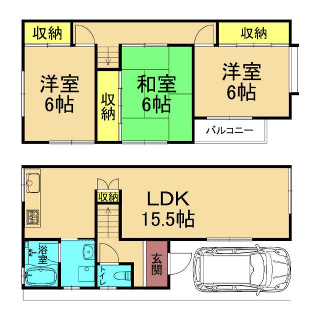 勝竜寺二ノ坪(一戸建) 間取り図画像