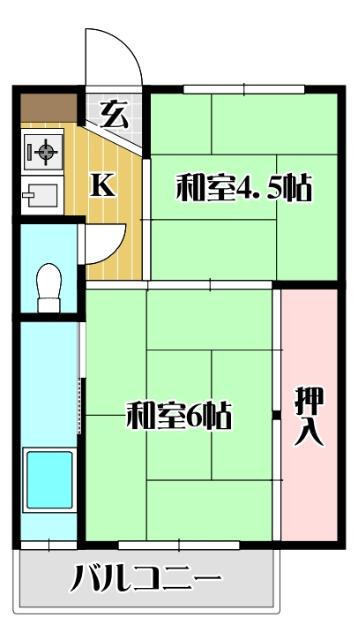 ビレッジハウス長岡（3-407） 間取り図画像