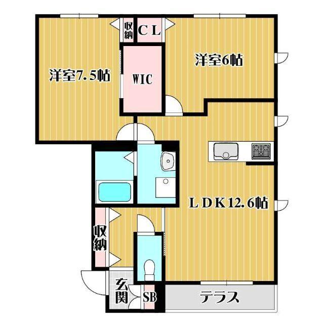 Grand Prelude（102） 間取り図画像