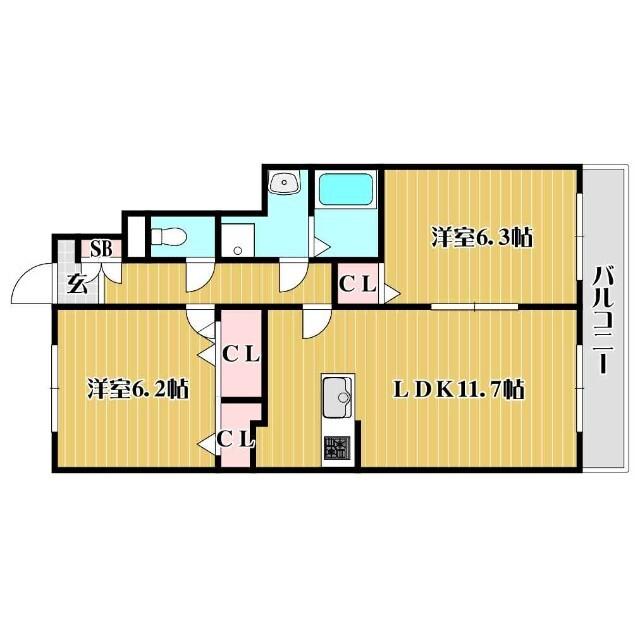 ペルル寺門（105） 間取り図画像