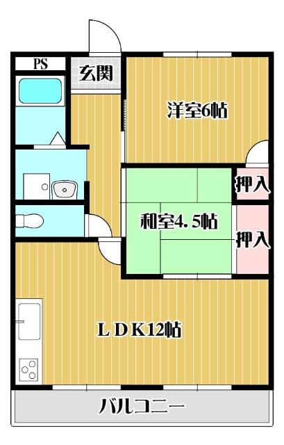 岡崎グランドハイツ（201） 間取り図画像
