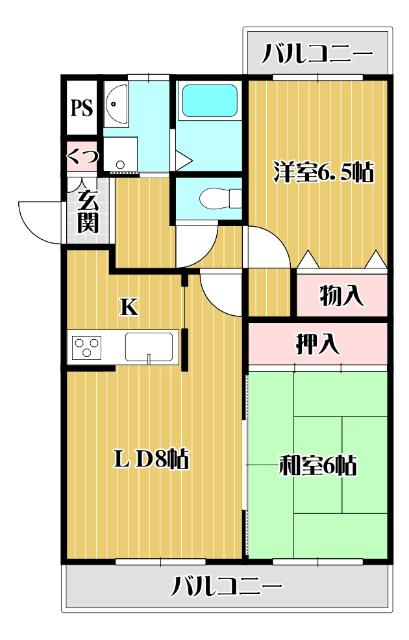 カサ・デ・高ノ手（301） 間取り図画像