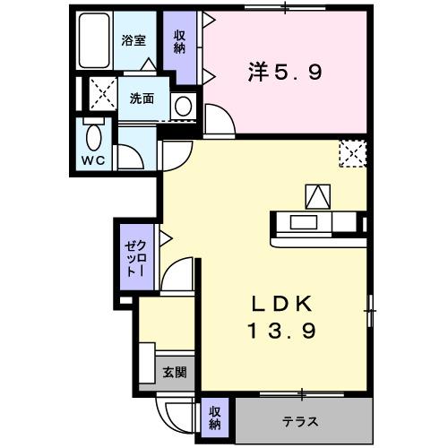 カーサ・プラシード（102） 間取り図画像