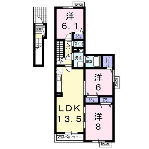 ルミエール車塚（201） 間取り図画像