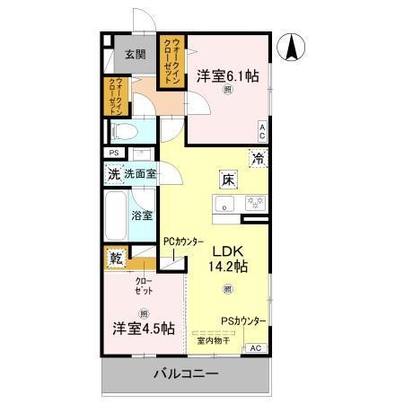 アレ・デ・フルール西向日駅前　北棟（101） 間取り図画像