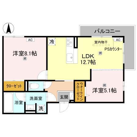 アレ・デ・フルール西向日駅前　北棟（303） 間取り図画像