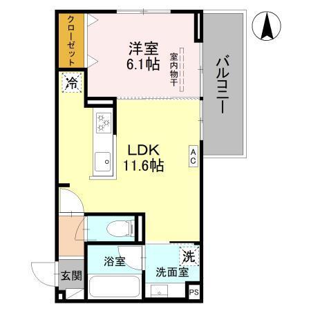 ノースガーデンM（202） 間取り図画像
