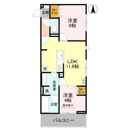 ノースガーデンM（203） 間取り図画像