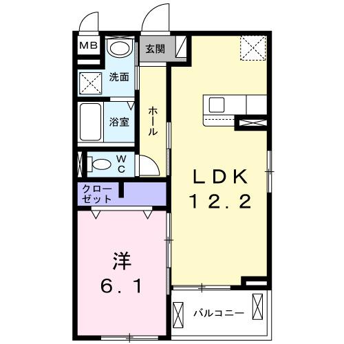 プリートモーデ（201） 間取り図画像