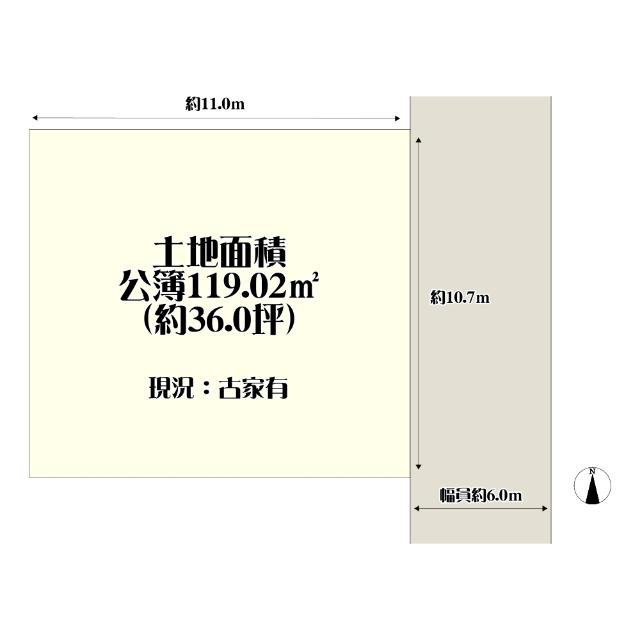 長岡京市開田四丁目　土地 区画図