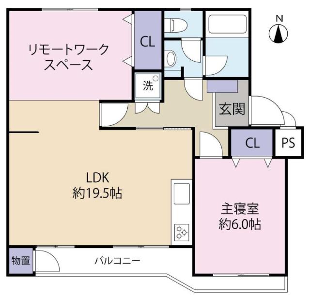 水無瀬青葉ハイツ8号棟（4F） 間取り図画像