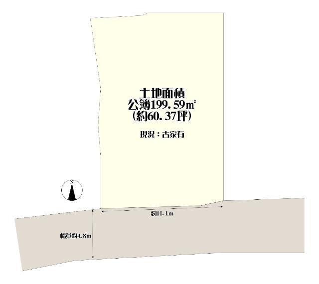 長岡京市粟生北開　土地 区画図
