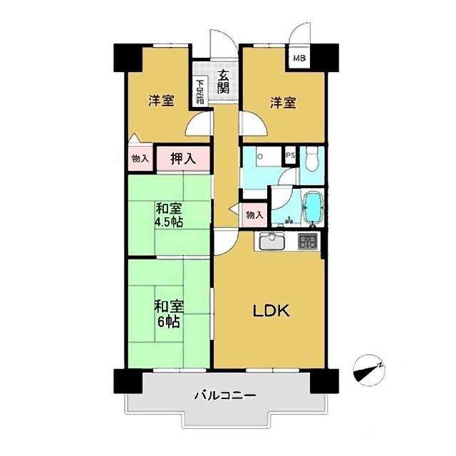サンレスポアール 間取り図画像