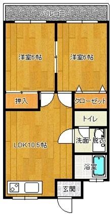 鹿嶋市大字平井マンション 間取り図画像