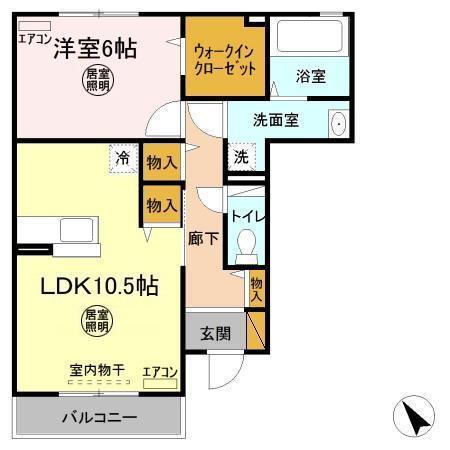 グランドソレイユ　Ａ（102） 間取り図画像