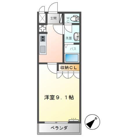 メルヴェール知手 間取り図画像