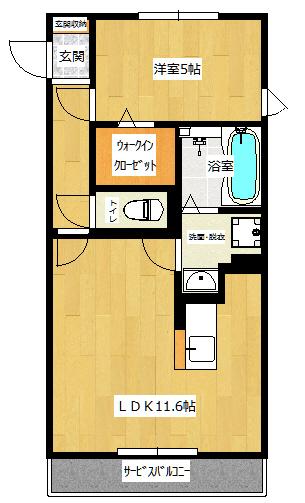 ヒルズ堀割（A101） 間取り図画像