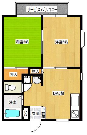 αNEXT常総第1（101） 間取り図画像