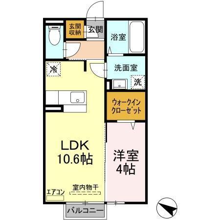 サンライトヒル厨（203） 間取り図画像