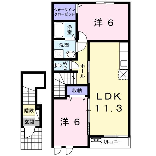 プラシード　カーサ（202） 間取り図画像