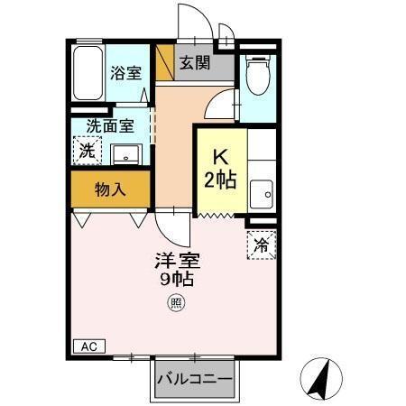 リヴェール　Ｂ（203） 間取り図画像
