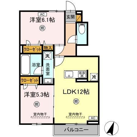 ヒルズ平泉　Ｃ（107） 間取り図画像