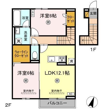 ヒルズ平泉　Ｃ（205） 間取り図画像
